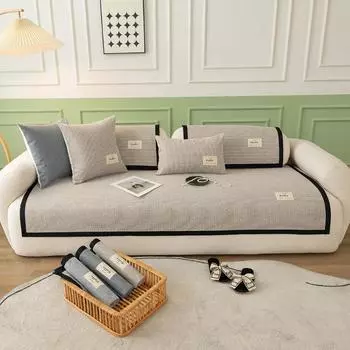 Стильный и практичный чехол для дивана из хлопка с функцией противоскольжения и защиты от кошачьих царапин на все четыре сезона 70*70