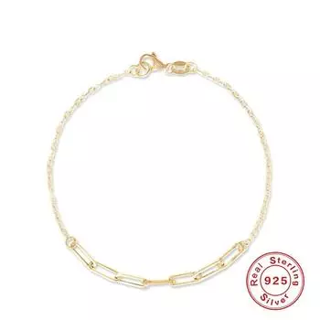 Стильный и простой классический базовый регулируемый браслет-скрепка из стерлингового серебра 925 пробы для ежедневных поездок на работу 925 silver золотой