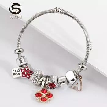 Стильный и простой многоэлементный изысканный браслет из бисера с английским алфавитом своими руками