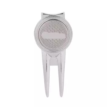 Стильный инструмент для ремонта диво из цинкового сплава, магнитный маркер для мячей, аксессуар для гольфа(D103 Серебро)