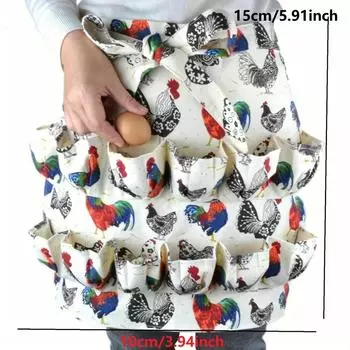 Стильный коллекционный карман для фартука для семейного фартука Chicken Farm белый