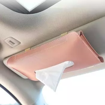 Стильный компактный Удобный козырек Тканевый диспенсер Автомобильный чехол для автомобиля розовый