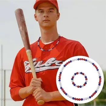 Стильный комплект ожерелья и браслета. Модная керамическая глиняная шейная цепочка и аксессуар на запястье для спортсменов-спортсменов. 2