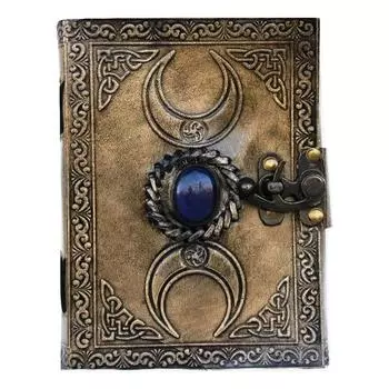 Стильный кожаный журнал ручной работы Tripal Moon, винтажный бумажный журнал Decle/офисный дневник/для него/школьный дневник/день отца 7 x 5 in коричневый