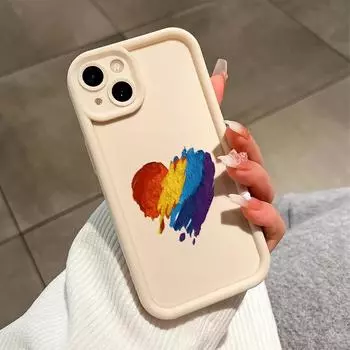 Стильный красочный чехол для телефона с рисунком в виде сердца для iPhone Samsung Galaxy Xiaomi Redmi POCO HUAWEI Honor, противоударный резиновый мягкий гибкий чехол Redmi Note 12 4G