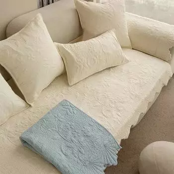 Стильный маленький свежий коврик для дивана с изогнутыми краями, современный минималистичный противоскользящий коврик для дивана, универсальная подушка для сиденья на четыре сезона 70x70cm