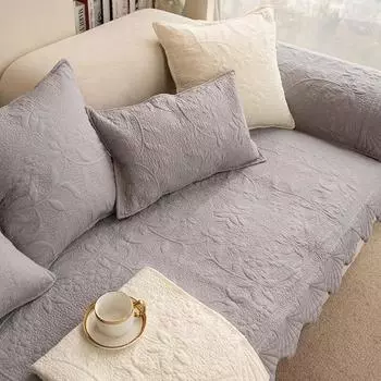 Стильный маленький свежий коврик для дивана с изогнутыми краями, современный минималистичный противоскользящий коврик для дивана, универсальная подушка для сиденья на четыре сезона 70x70cm