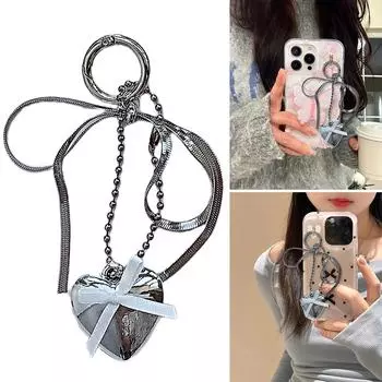 Стильный металлический брелок-змейка с бантом, брелок-подвеска в виде камеры CCD для любителей фотографии и музыки розовый