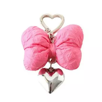 Стильный милый бант-сердце кулон брелок для женщин девочек модный милый брелок для рюкзака украшения аксессуары подарки