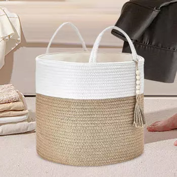 Стильный набор корзин для хранения вещей для организации спальни и гостиной белый