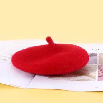 Стильный очаровательный нелиняющий берет для питомца, универсальная шапка, головной убор, аксессуары для кошек розовый