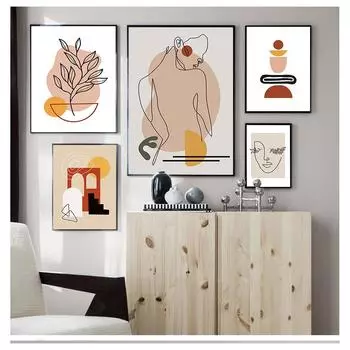 Стильный пейзаж, настенная художественная печать, живопись, скандинавские украшения, фотографии, домашний декор, бохо, холст, постер, скандинавский стиль 21cm30cm NoFrame