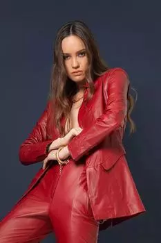 Стильный пиджак на пуговицах из натуральной кожи красного цвета из натуральной овчины для женщин, классический для вечеринок S красный