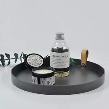 Стильный поднос с ручками из искусственной кожи для гостиной, веранды или стола — идеально подходит для организации косметики и мелких предметов