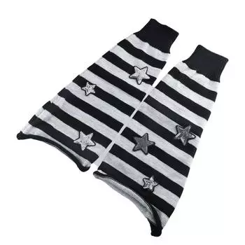 Стильный полосатый узор для женских гетр JK, носки в японском стиле, чехлы для ног, аксессуары для одежды серый/чёрный