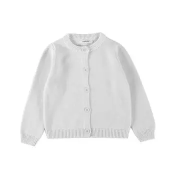 Стильный повседневный кардиган для девочек 140 белый