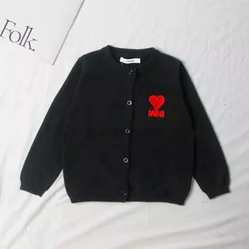 Стильный повседневный кардиган для девочек L чёрный