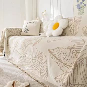 Стильный прочный чехол для дивана, мягкое полотенце для дивана, универсальный чехол для дивана-футона, одеяло для двухместного дивана, дышащий чехол для стула, защитный чехол 180X180cm коричневый