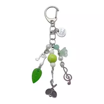 Стильный прочный сплав брелок для теннисной сумки Портативный кошелек Шарм Украшение Аксессуар для сумок и ключей Орнамент зелёный