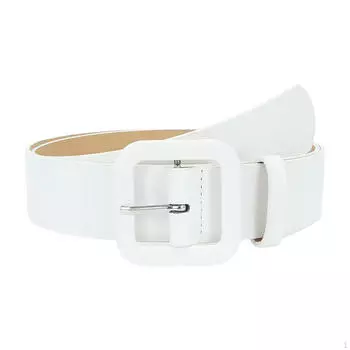 Стильный ремень из искусственной кожи для женских низов и верхов белый