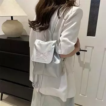 Стильный ретро простой большой вместительный женский рюкзак весна 2024 новый повседневный простой ретро рюкзак синий