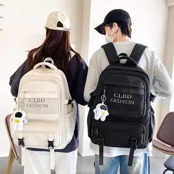 «Стильный рюкзак для кампуса»: Универсальный, простой, вместительный школьный рюкзак для путешествий. without pendant синий