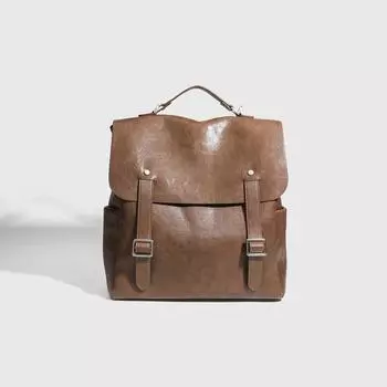 Стильный рюкзак для поездок на работу, повседневный женский рюкзак, большая вместимость, дорожная сумка через плечо, сумка-мессенджер в стиле ретро чёрный