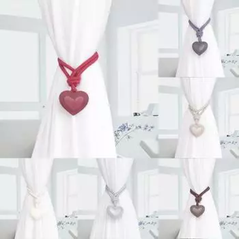 Стильный сердце окно занавес галстук веревка Tieback держатель спальня украшения дома светло-серый