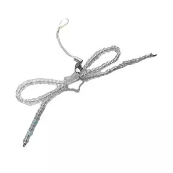 Стильный шарм для телефона с бусинами и бантом, прочный шнурок для мобильного телефона, подвеска-украшение, изысканная цепочка-шнурок для телефона синий