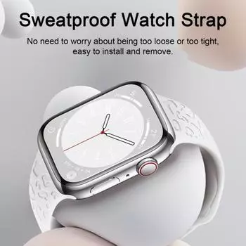 Стильный силиконовый ремешок для часов с леопардовым принтом, универсальный водонепроницаемый ремешок для часов 22 мм, регулируемая длина, для iWatch всех серий 42/44/45mm зелёный