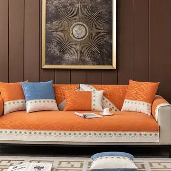 Стильный синельный кружевной чехол для дивана, 4, 5-местный, нескользящий чехол для кресла, декоративные секционные чехлы для дивана, дропшиппинг Cushion cover30x50cm