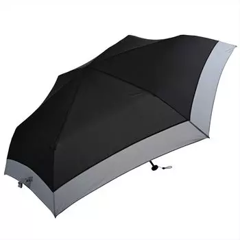 стильный складной зонт двухцветный карбоновый легкий мини 60 5186BK чёрный