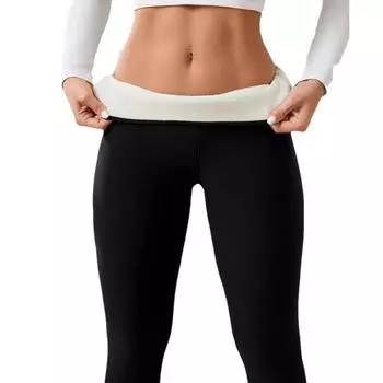 Стильный теплый: Женские теплые леггинсы с высокой талией эластичные и удобные S