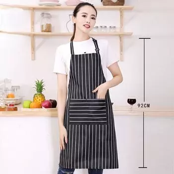 Стильный териленовый кухонный фартук, женский и мужской рабочий фартук для шеф-повара, гриль, ресторан, бар, магазин, кафе, красота, униформа для маникюрного салона