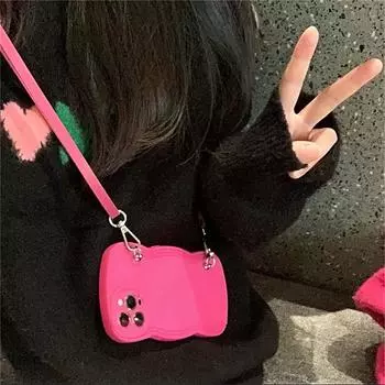 Стильный волнистый кожаный чехол Eage с ремешком через плечо для телефона Iphone 14 13 12 11 Pro Xs Max X Xr, противоударный мягкий чехол, принципиально For iPhone XSMax