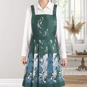 Стильный женский кухонный фартук для приготовления пищи и выпечки зелёный