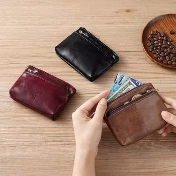 Стильный женский мини-кошелек на молнии и держатель ключей