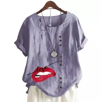 Стильный женский топ с круглым вырезом и короткими рукавами в 11 цветовых вариантах S розовый