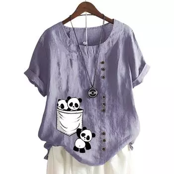 Стильный женский топ с круглым вырезом и короткими рукавами в 11 цветовых вариантах S озеро синий