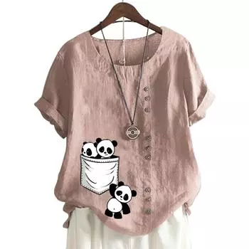 Стильный женский топ с круглым вырезом и короткими рукавами в 11 цветовых вариантах S озеро синий