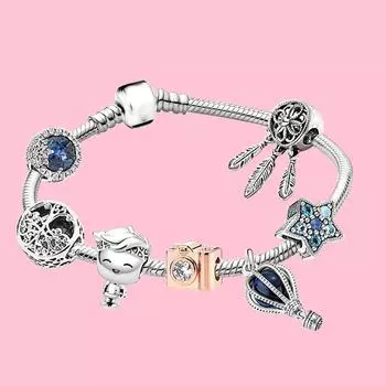 Стиль S925 Серебряный семейный древо Ловец снов дорожные элементы браслет набор для женщин элегантные украшения подарки на день рождения 17cm