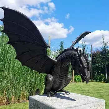 Стиль Сад Статуя Дракона Фонтан Орнамент Смола Водная Скульптура