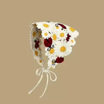 Стиль Spice girl, новый дельфин, вязаное полое треугольное полотенце, женский пасторальный стиль, красные звезды, дорожная фотография, платок, повязка на голову