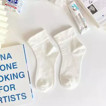 Стиль Уличная мода Для Девочек Твист Женские Хлопковые Носки Белые JK Носки Лолита Носки с Рюшами A