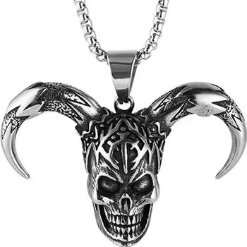 Стиль уличного хип-хопа в стиле ретро для Хэллоуина из нержавеющей стали для мужчин One Size чёрный