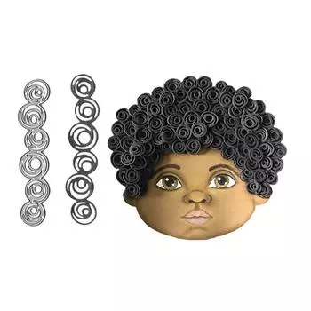 Стиль вьющихся волос. Дизайн вьющихся волос. Шаблон для резки металла. Трафарет для DIY Скрапбукинг. Альбом. Фототиснение. Бумажная открытка. Ремесленный декор. серебряный