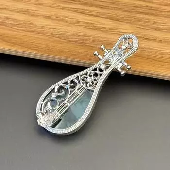 Стиль живописи тушью Pipa Temperament Персонализированная брошь Женский элитный корсаж Hanfu Cheongsam Подвеска Креативная булавка