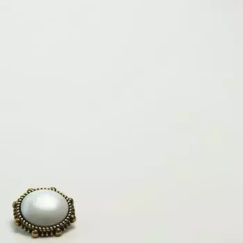 Стиль знаменитостей Жемчужные металлические пуговицы Ретро блейзер Двустороннее кожаное пальто Декоративные пуговицы 2 #[Round Bead Curling Bronze] 17.5mm