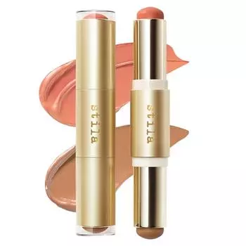 Stila Blush & Bronze Hydro Blur Cheek Duo, абрикосовый + золотистый, 1 шт.