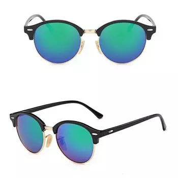 Стимпанк Классическая круглая оправа Винтажные очки Мужские Женские очки Солнцезащитные очки Унисекс Ретро Мода UV400 Изящные ювелирные изделия 1